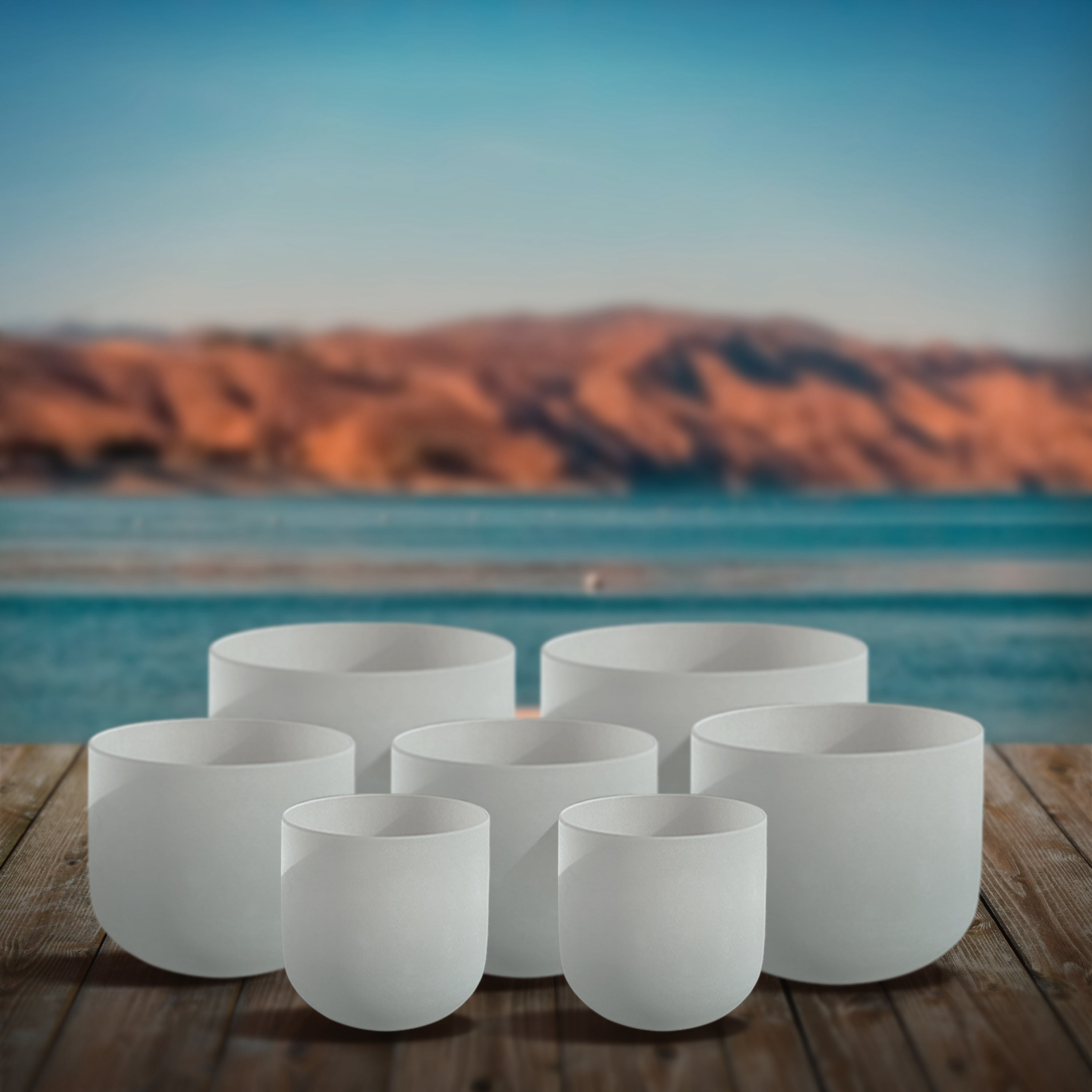 6-12" Chakra Set of 7 Crystal Singing Bowls—General - TOPFUND Crystal Singing Bowl